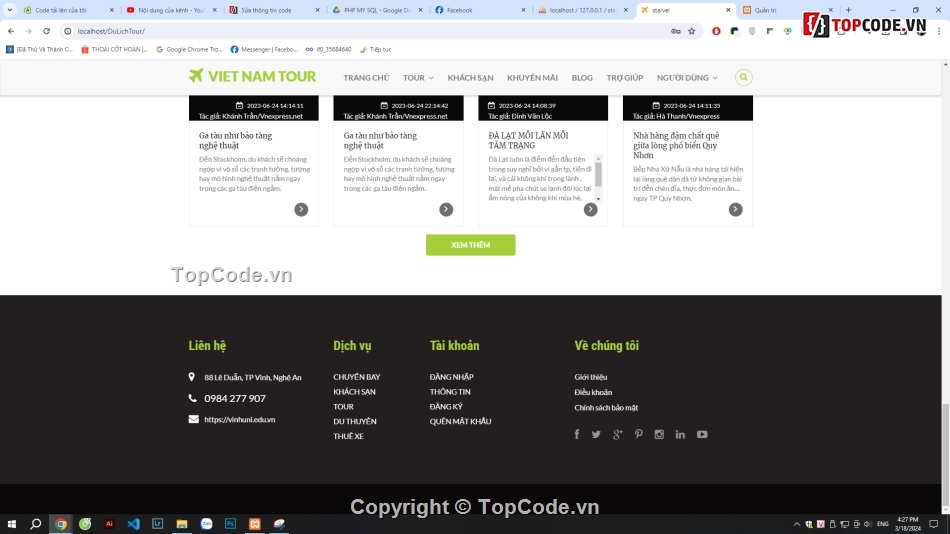 Code Web du lịch,Website du lịch,Website tour du lịch,Code Website du lịch,code khách sạn,code tour du lịch